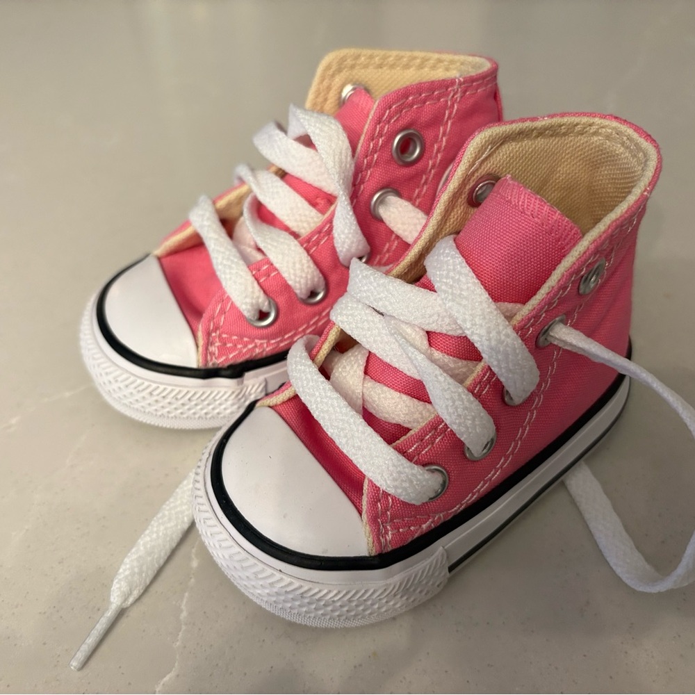 Infant Pink Converse High-Top Sneakers